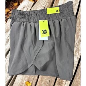 All In Motion Flex Woven High-Rise Shorts 3" Womens XS Elastic Waist Gray UPF 50
